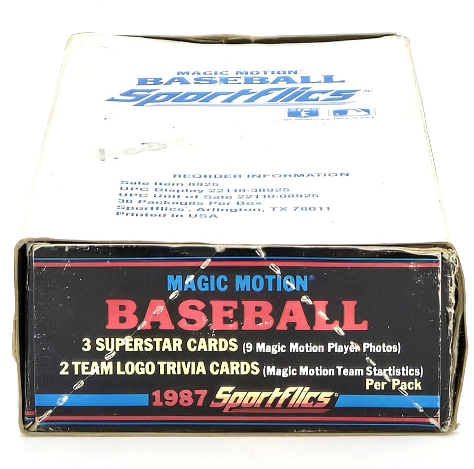 1987 Sportflics Magic Motion MLB Baseball Wax Box (36 Packs)