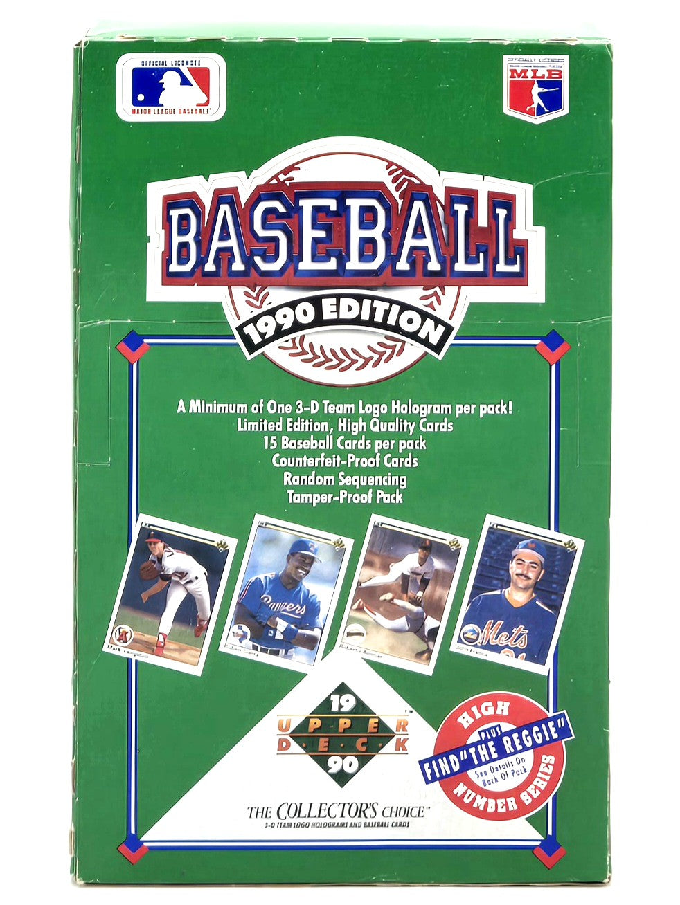 1990 Upper Deck MLB Baseball Wax Box (36 Packs) No Shrinkwrap