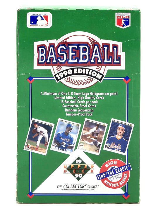 1990 Upper Deck MLB Baseball Wax Box (36 Packs) No Shrinkwrap