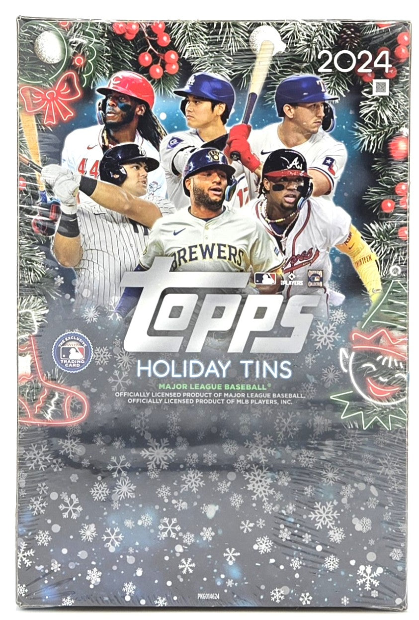 2024 Topps MLB Baseball Holiday Tin Case (6 Tins) Sealed