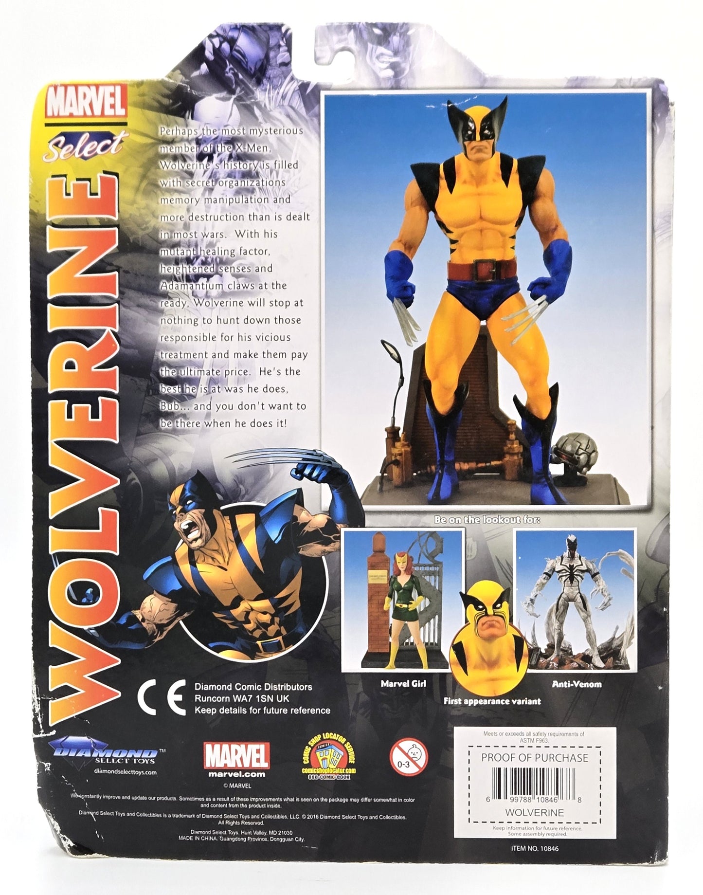 2016 Diamond Select Marvel Wolverine Collectible Action Figure