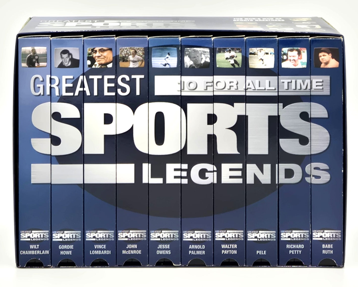 1999 Legends Enterprises Greatest Sports Legends 10 For All Time VHS Tape Box Set (10 Videocassettes)