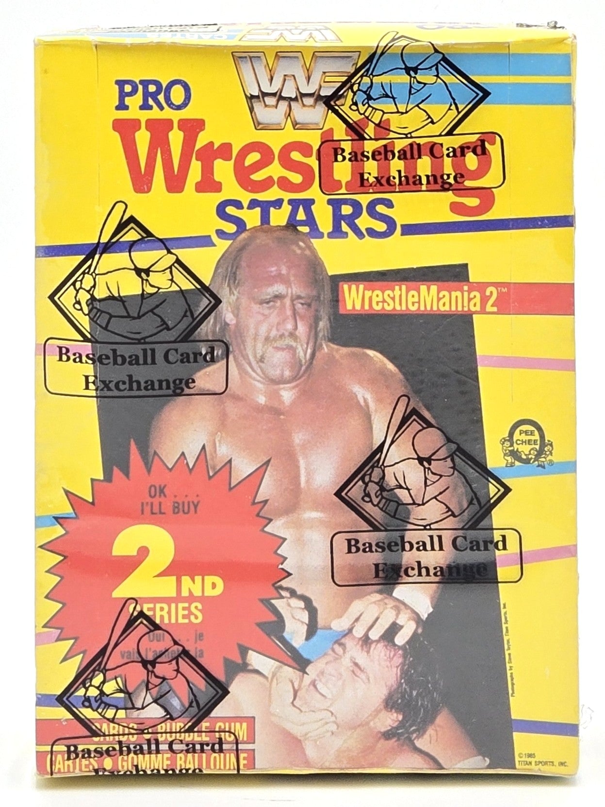 1985 OPC WWF WWE Wrestling Wax Box (36 Packs) BBCE Authenticated Macho Man Rookie