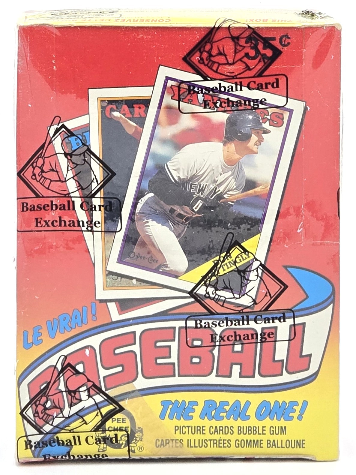 1988 OPC O-Pee-Chee MLB Baseball Wax Box (48 Packs) BBCE Authenticated Box Bottom Set #2