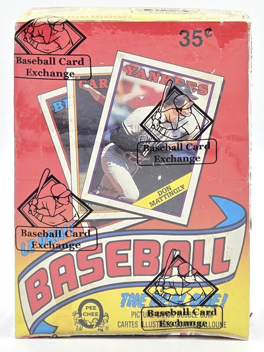 1988 OPC O-Pee-Chee MLB Baseball Wax Box (48 Packs) BBCE Authenticated Box Bottom Set #3