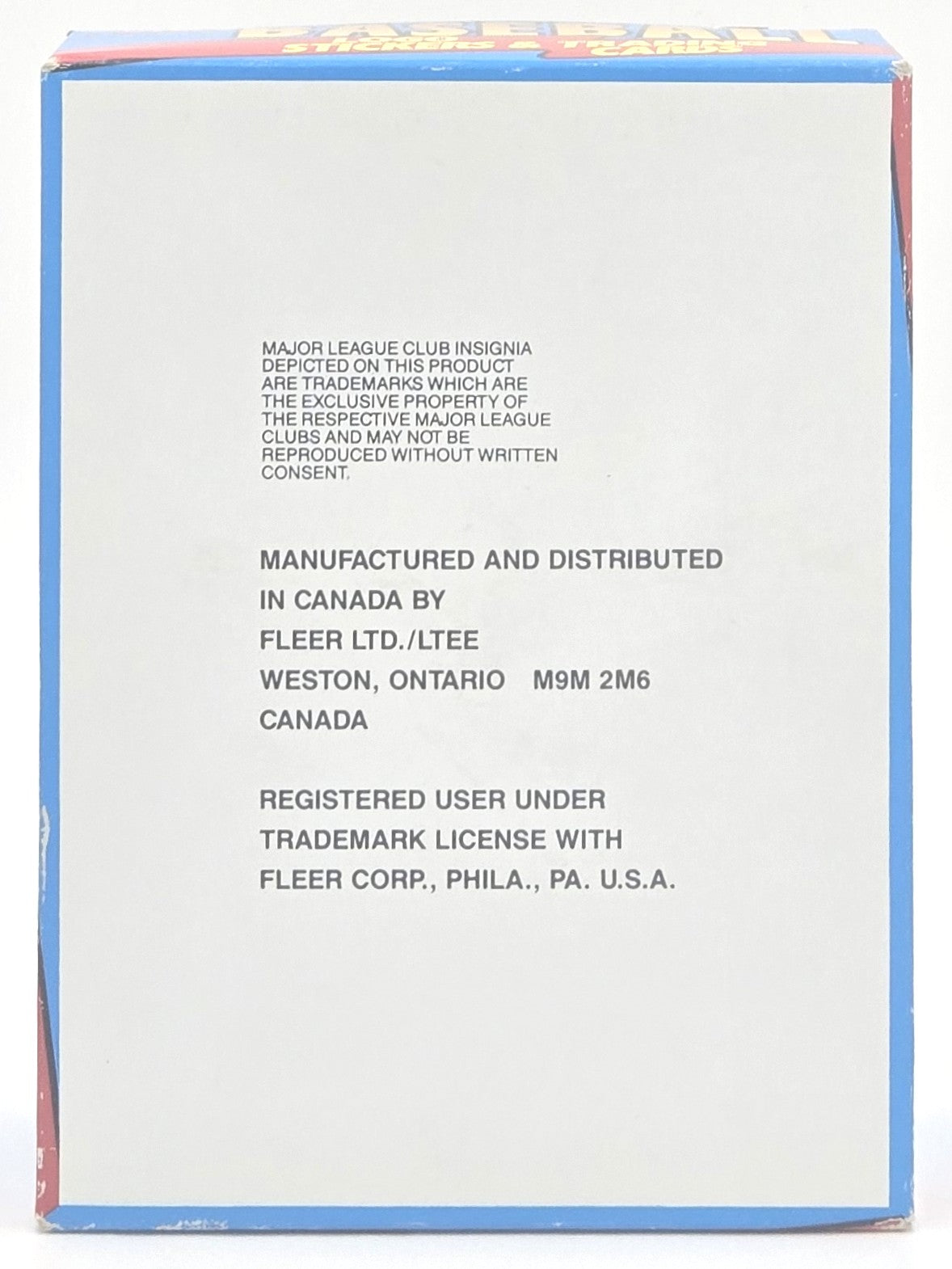 1990 Fleer MLB Baseball 10th Anniversary Edition Wax Box (48 Packs) Rare Canadian Edition!