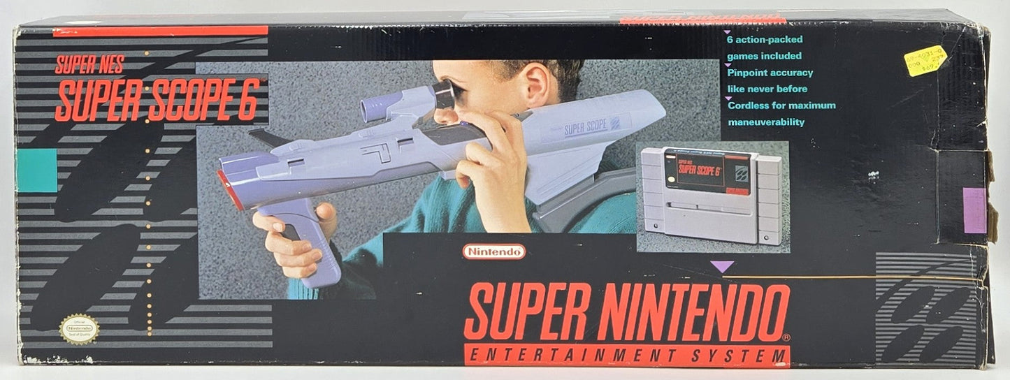 1992 Nintendo Super Scope 6 SNES Video Game Accessory and Cartridge Complete in Box