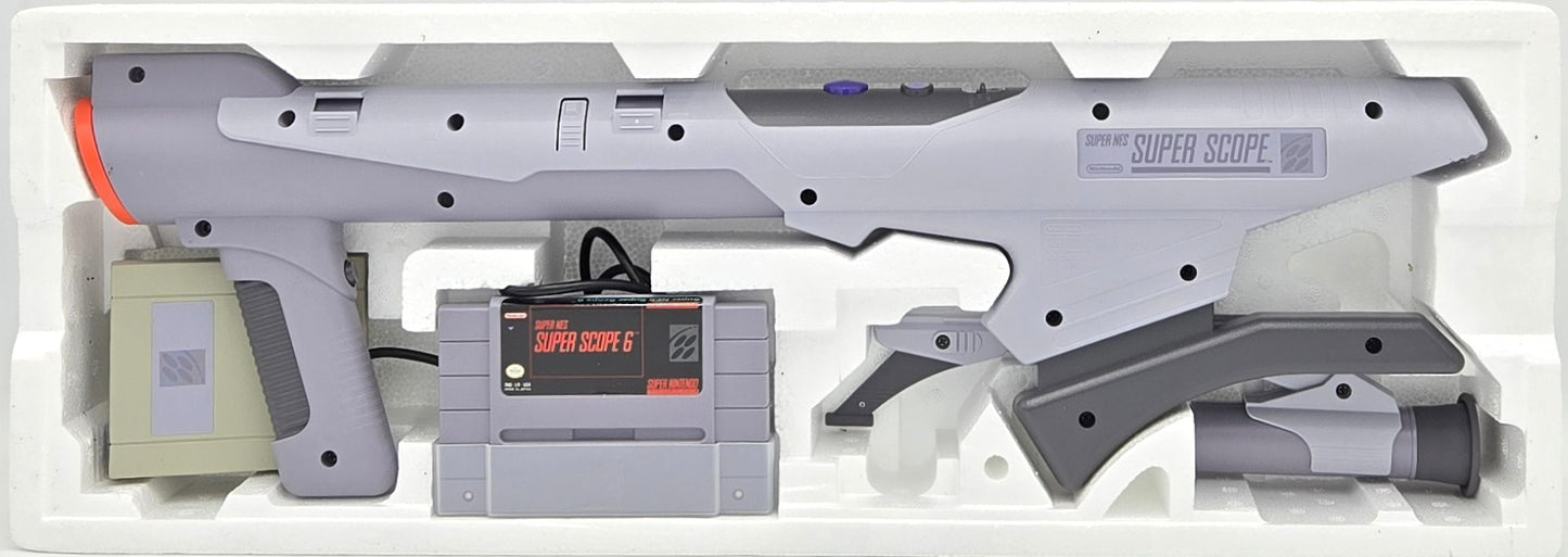 1992 Nintendo Super Scope 6 SNES Video Game Accessory and Cartridge Complete in Box