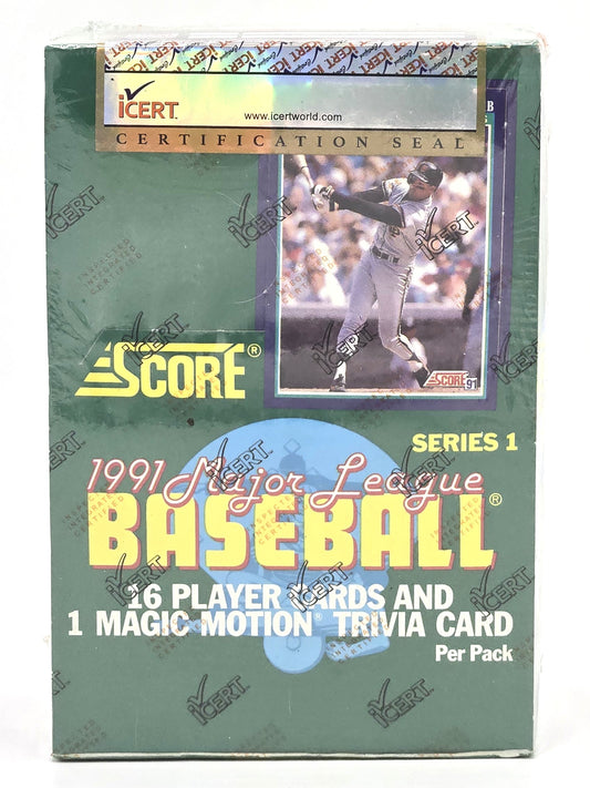 1991 Score MLB Baseball Card Wax Box (36 Packs) iCert Sealed