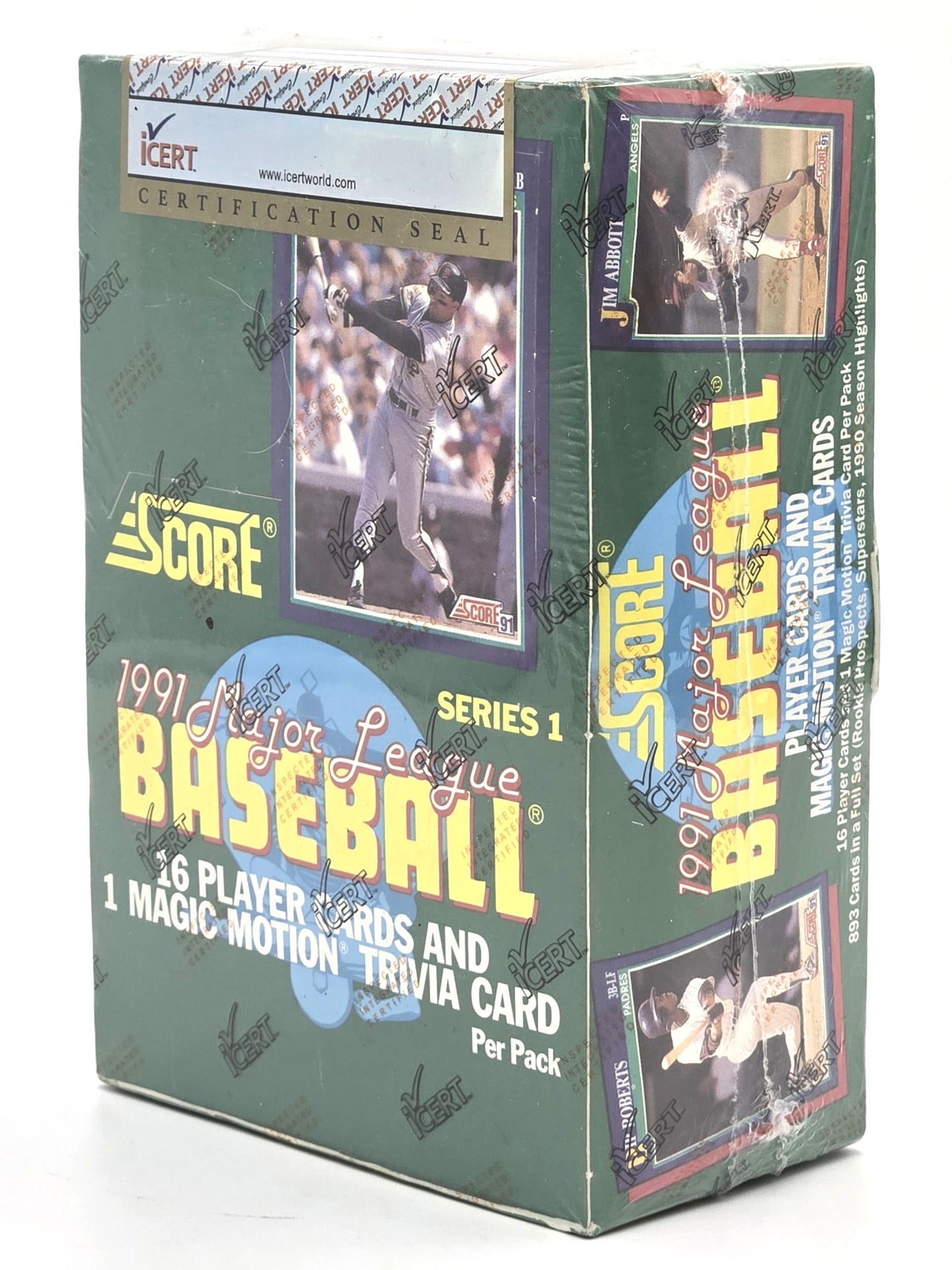 1991 Score MLB Baseball Card Wax Box (36 Packs) iCert Sealed
