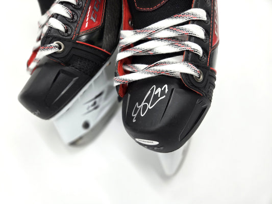 Connor McDavid CCM Jetspeed Autographed Skates Upper Deck UDA Certified