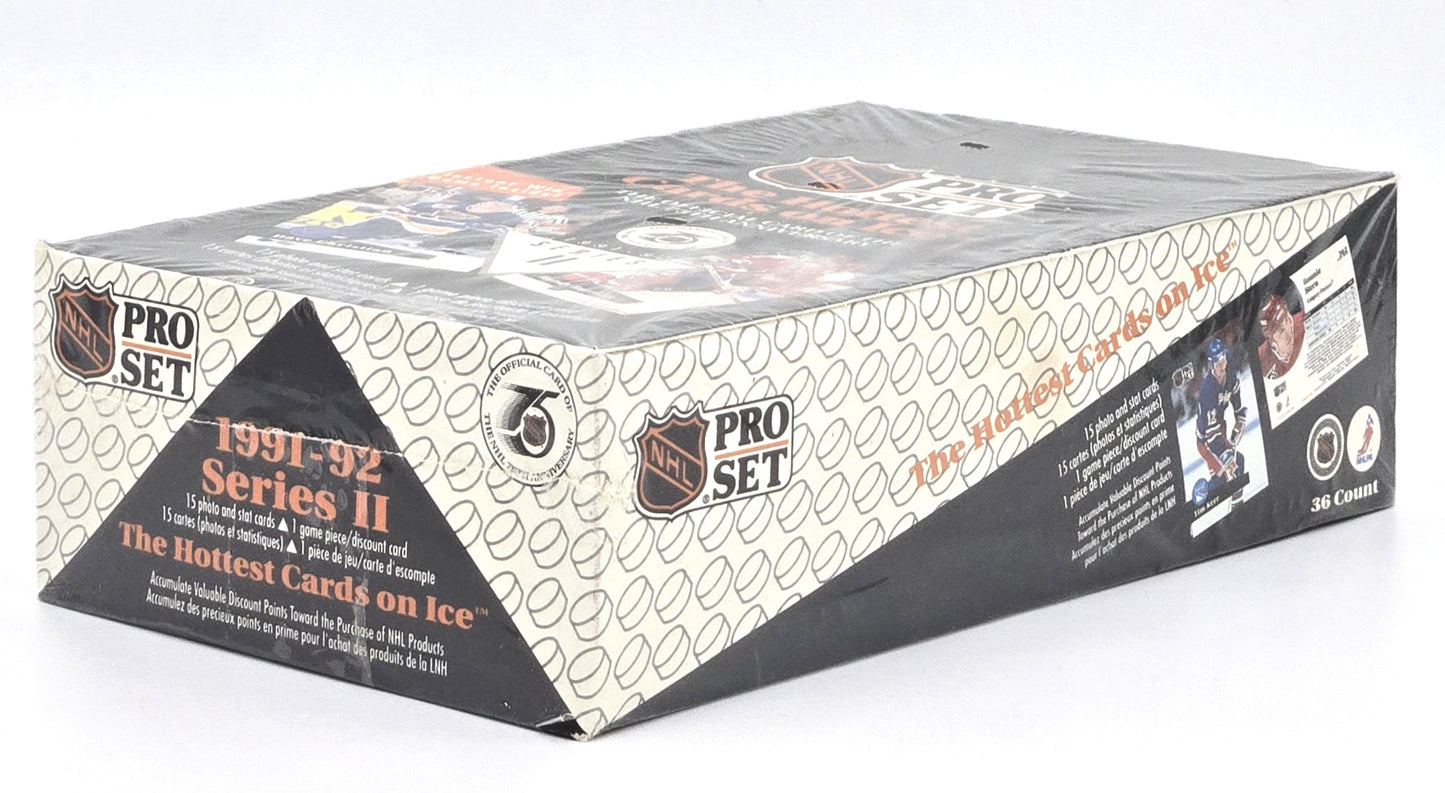 1991/92 Pro Set Series 2 Hockey Card Wax Box (36 Packs) Sealed Possible NHL Hologram