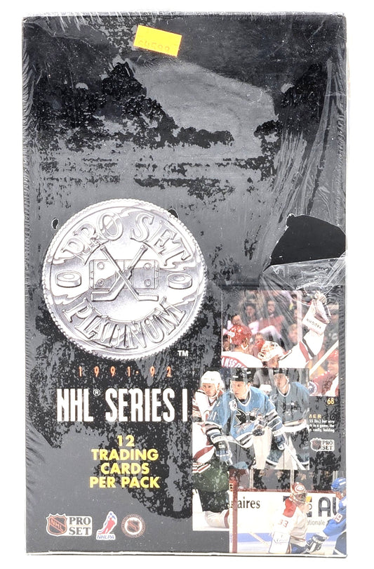 1991/92 Pro Set NHL Platinum Series 1 Hockey Card Wax Box (36 Packs) Sealed