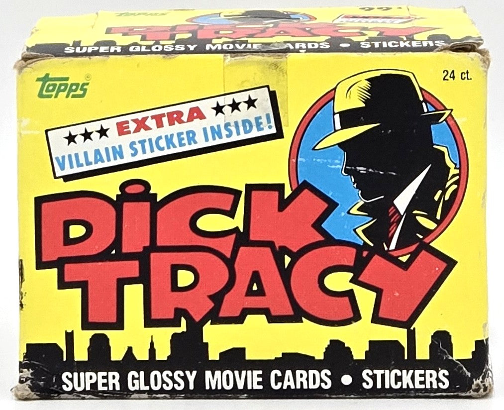 1990 Topps Dick Tracy Movie Trading Card Wax Box (24 Packs) Opened
