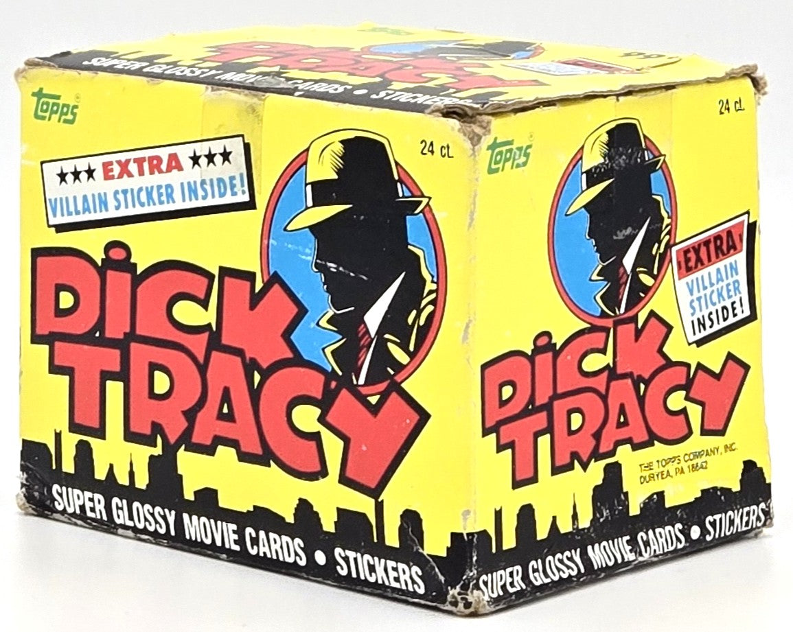 1990 Topps Dick Tracy Movie Trading Card Wax Box (24 Packs) Opened