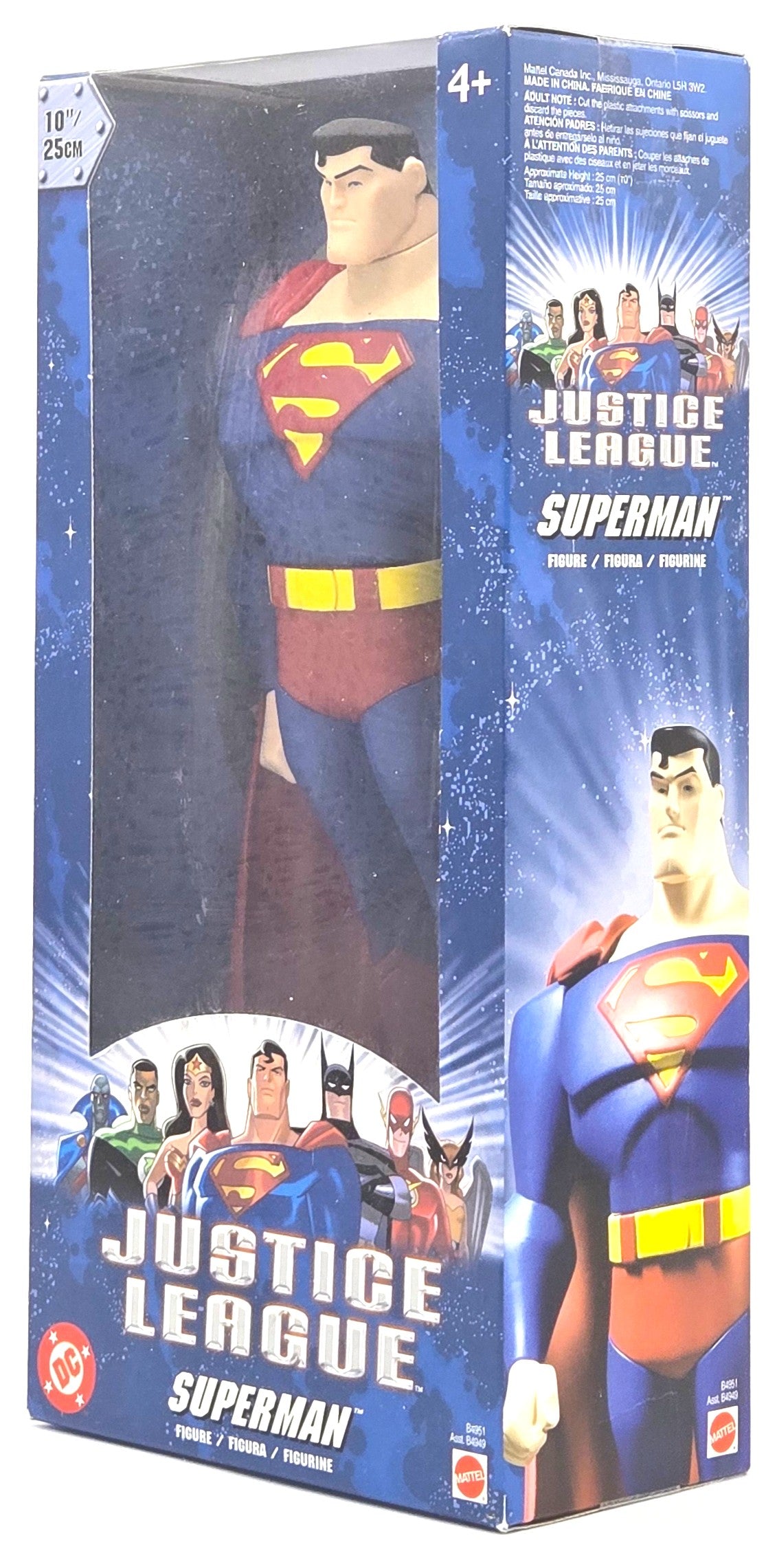 2003 Mattel DC Superman Justice League Vintage 10in Figure in Box