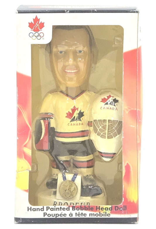 2002 Bobble Dobbles Olympic Team Canada Martin Brodeur Vintage Hockey Hand-Painted Bobblehead
