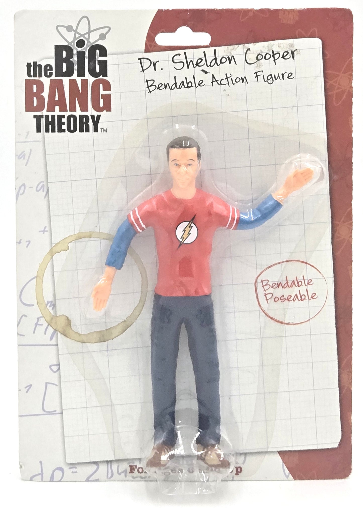 2011 Wonderland Toy Company The Big Bang Theory Sheldon 6in Bendable Figure Sealed