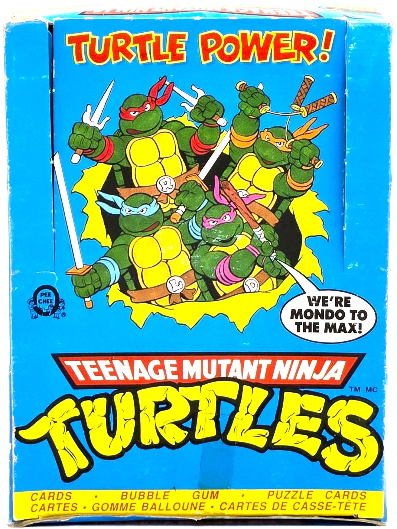 1990 O-Pee-Chee TMNT Ninja Turtles Series 2 Display Box – Rare Canadian Variant (48 Packs)