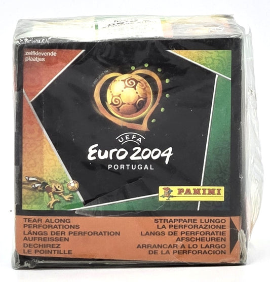 2004 Panini UEFA Euro 2004 Portugal Soccer Card Box (50 Packs) Sealed Possible Cristisno Ronaldo Rookie