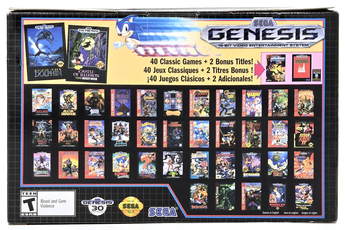 2019 Sega Genesis Mini Replica Console (MK-16000) – Complete in Box (CIB)