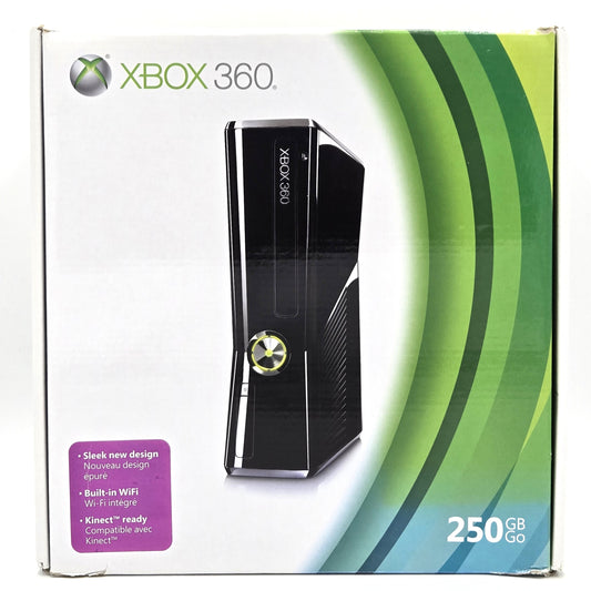 2010 Xbox 360 250GB Black Gloss in Box - Incomplete *See Description*