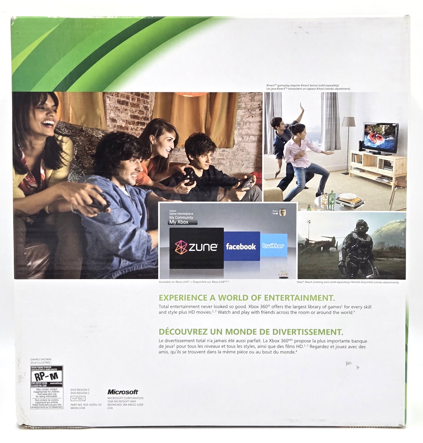 2010 Xbox 360 250GB Black Gloss in Box - Incomplete *See Description*