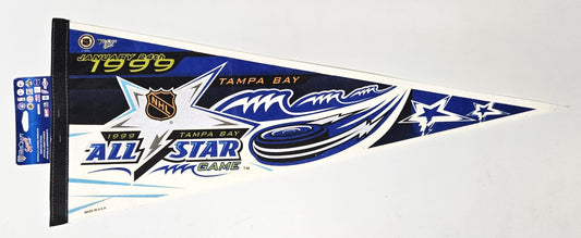 1999 Tampa Bay NHL Hockey All-Star Game Vintage Felt Pennant Banner 12" x 30"