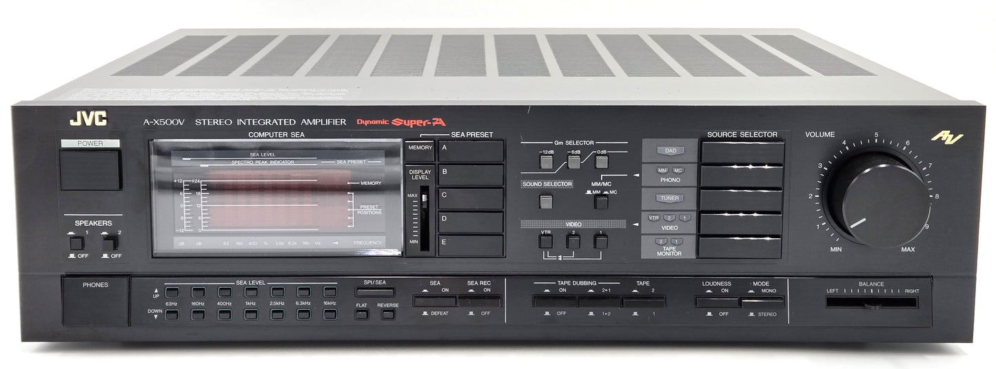 Barely Used 1983 JVC A-X500VB Stereo Integrated Amplifier in Original Open Box Made In Japan