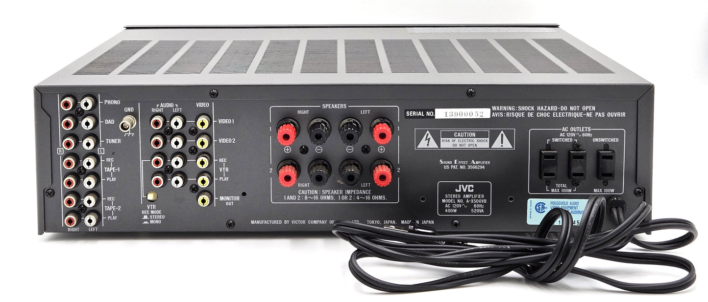 Barely Used 1983 JVC A-X500VB Stereo Integrated Amplifier in Original Open Box Made In Japan