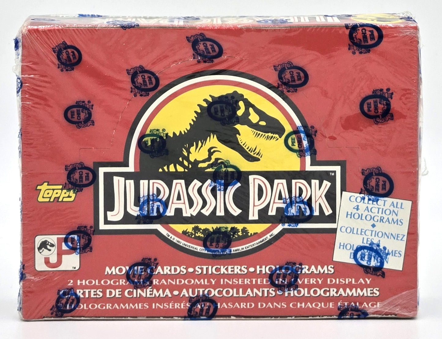 1992 OPC O-Pee-Chee Topps Jurassic Park Movie Trading Cards Wax Box (36 Packs) Sealed