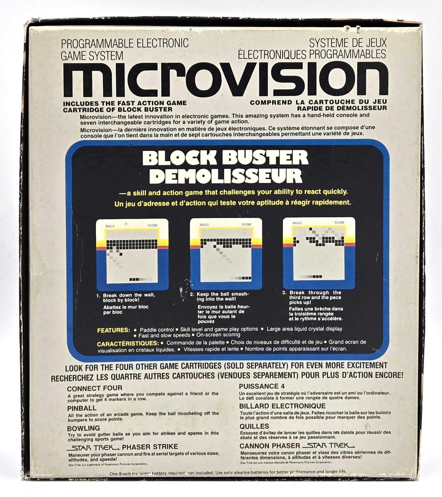 1979 Milton Bradley Microvision Game Console + Interchangeable Baseball Cartridge Vintage Video Game CIB