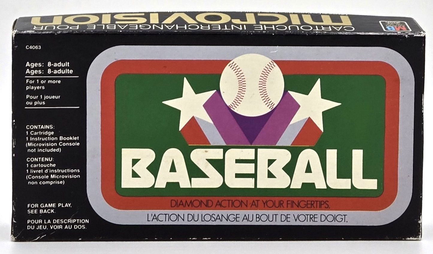 1979 Milton Bradley Microvision Game Console + Interchangeable Baseball Cartridge Vintage Video Game CIB