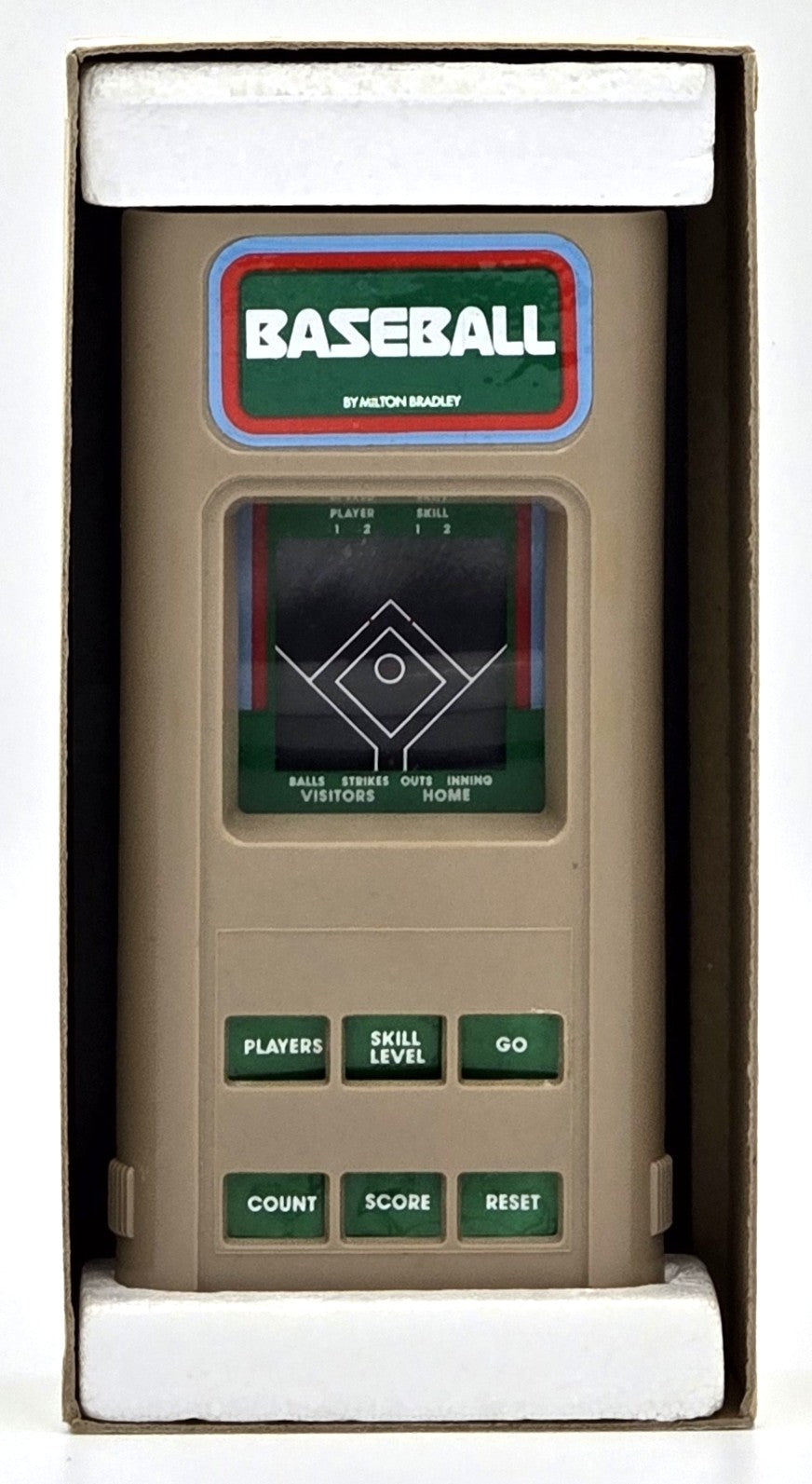 1979 Milton Bradley Microvision Game Console + Interchangeable Baseball Cartridge Vintage Video Game CIB