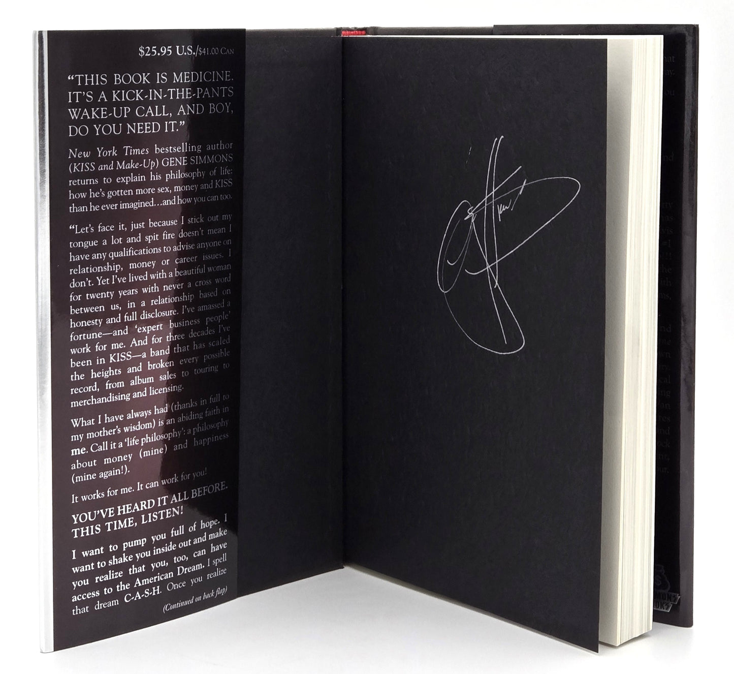 2003 Sex Money Kiss by Gene Simmons Vintage Hardcover Book - Autographed Limited Edition