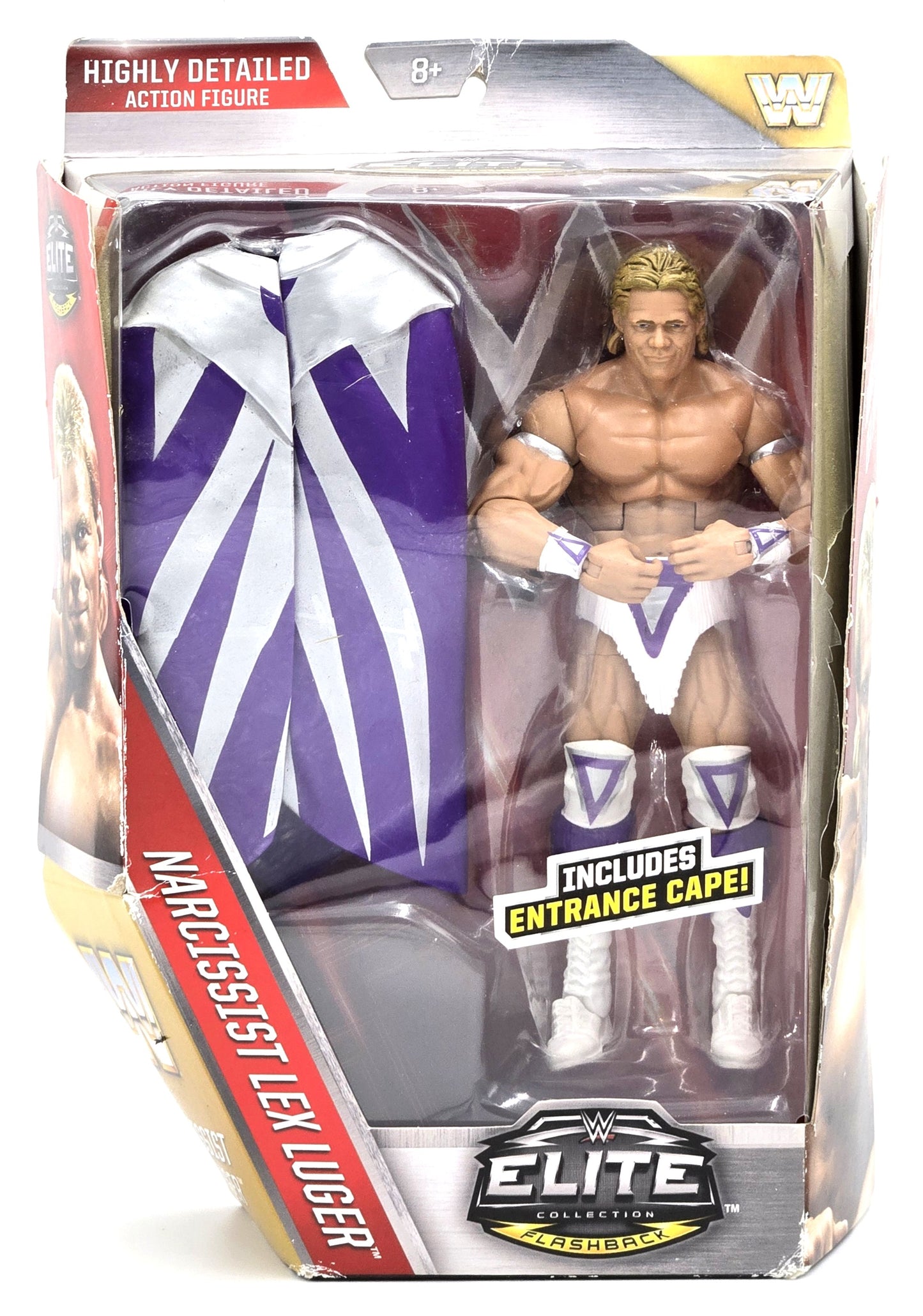 2016 Mattel WWE Elite Collection Flashback Narcissist Lex Luger Rikishi 7in Figure *Has Box Wear"