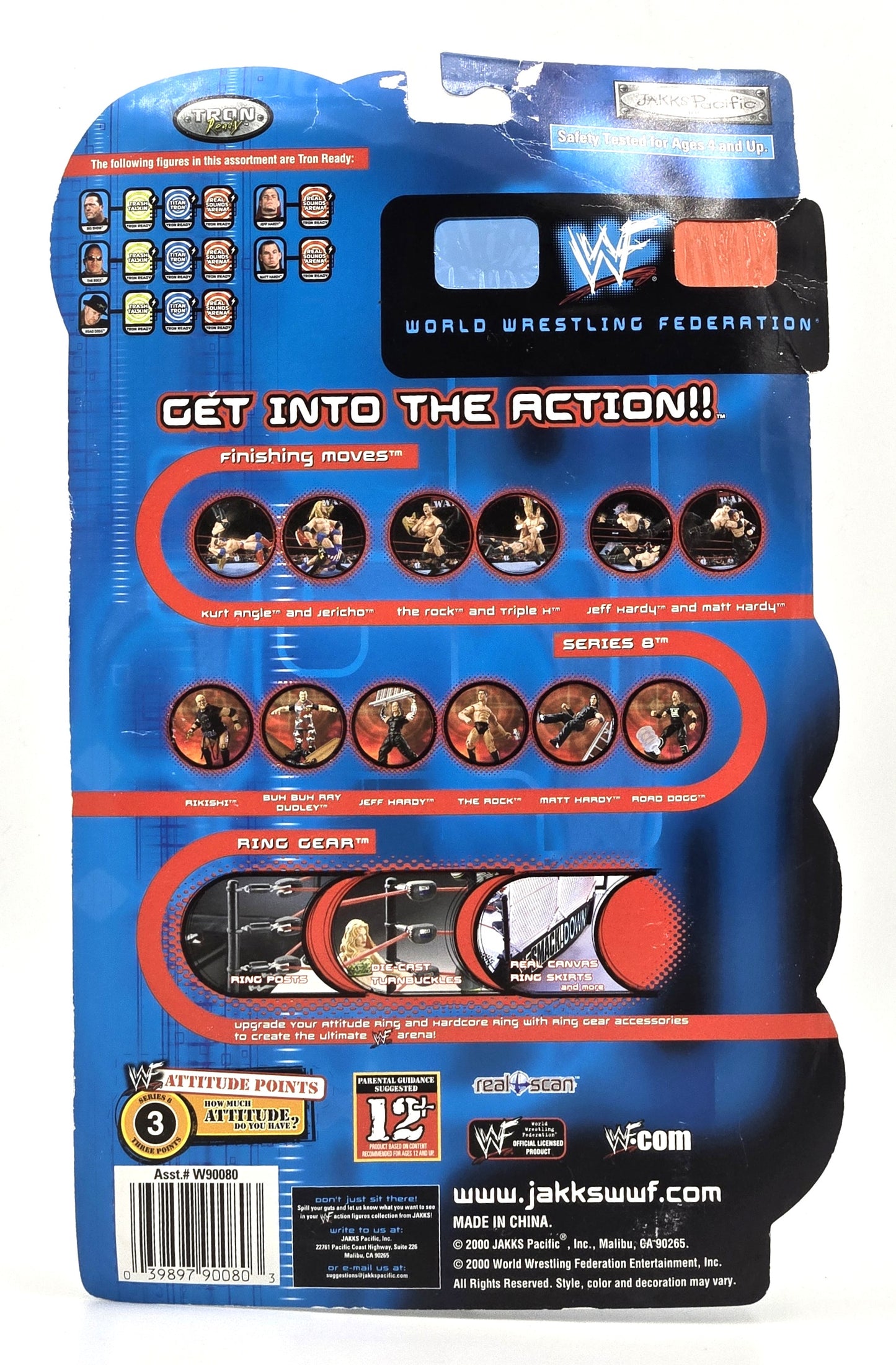 2000 Jakks Pacific WWE WrestleMania XVII Series 8 Rikishi 7in Figure *Has Box Wear*