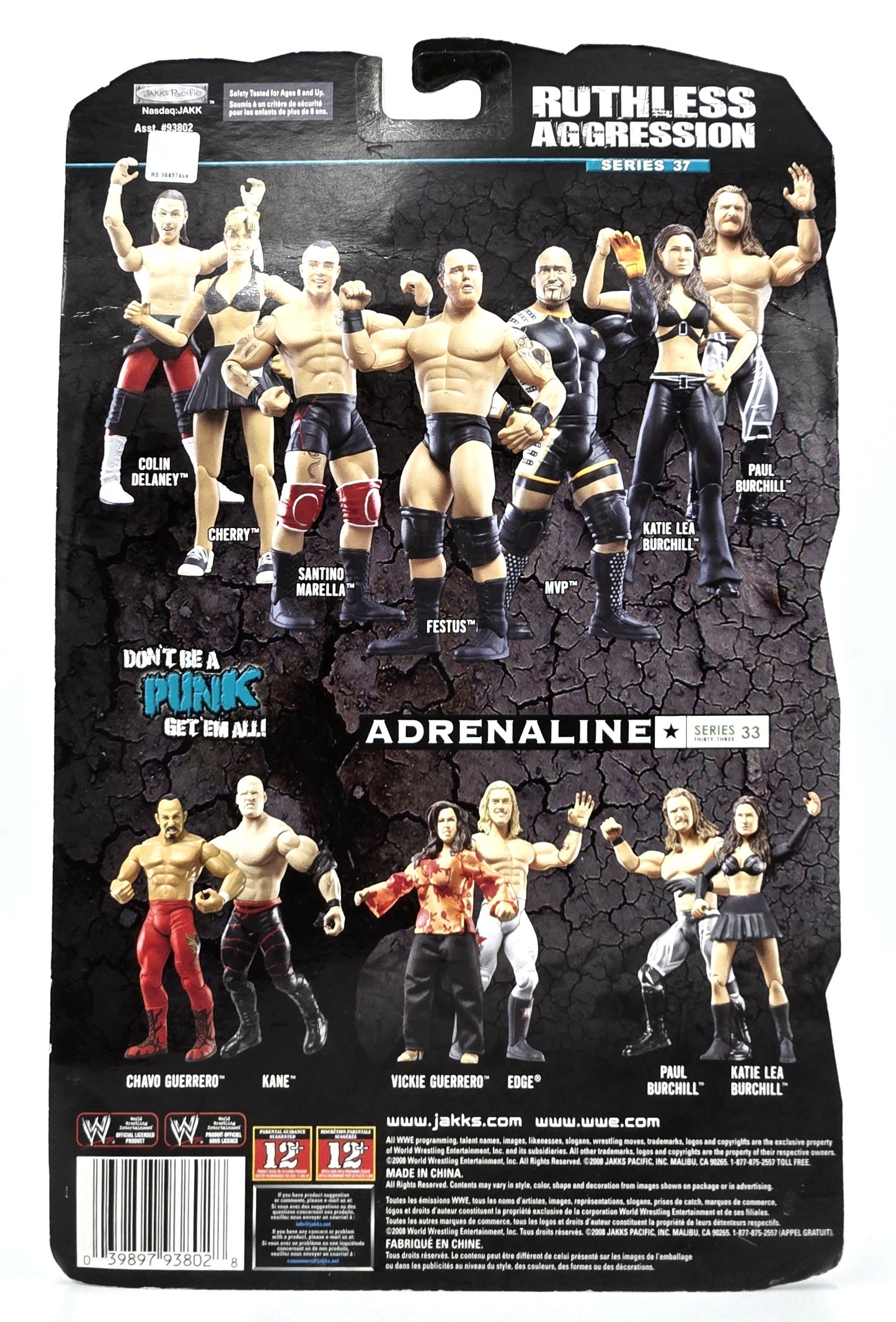 2008 Jakks Pacific WWE Ruthless Aggression Series 37 Santino Marella 7in Figure