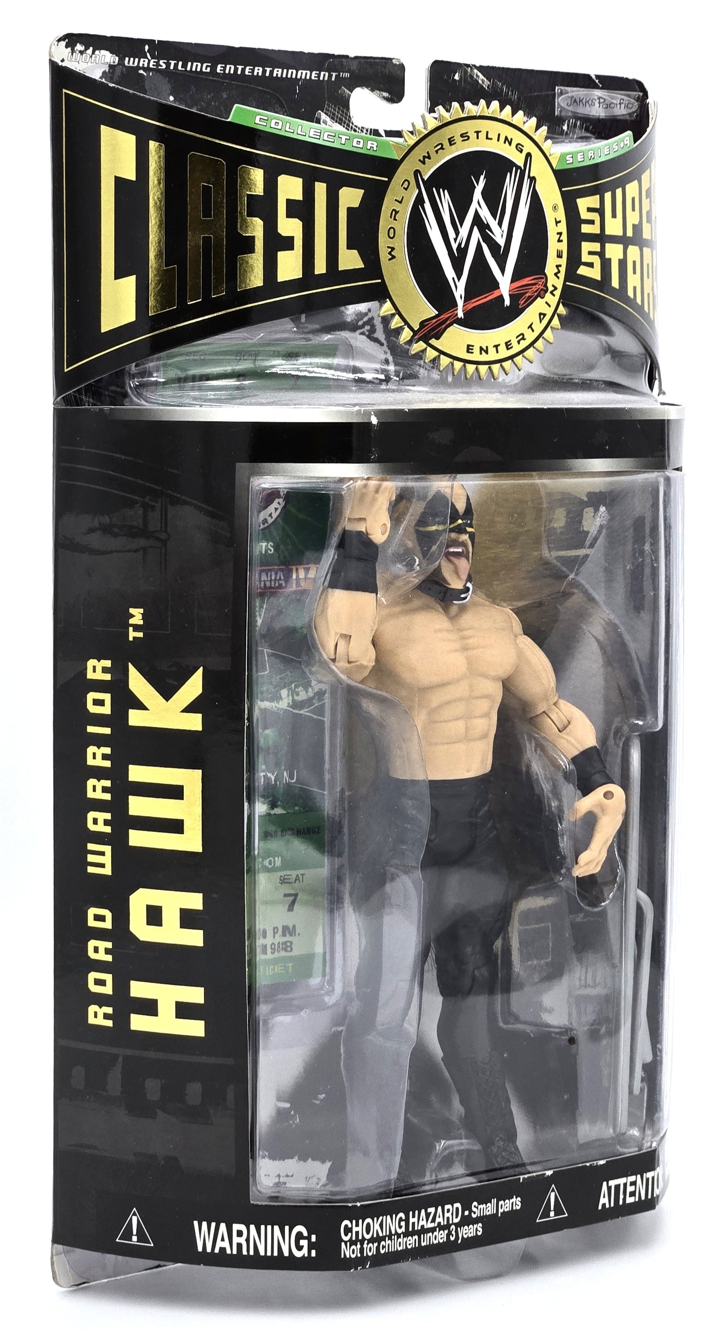 2005 Jakks Pacific WWE Classic Super Stars Road Warrior Hawk Series 9 7in Figure
