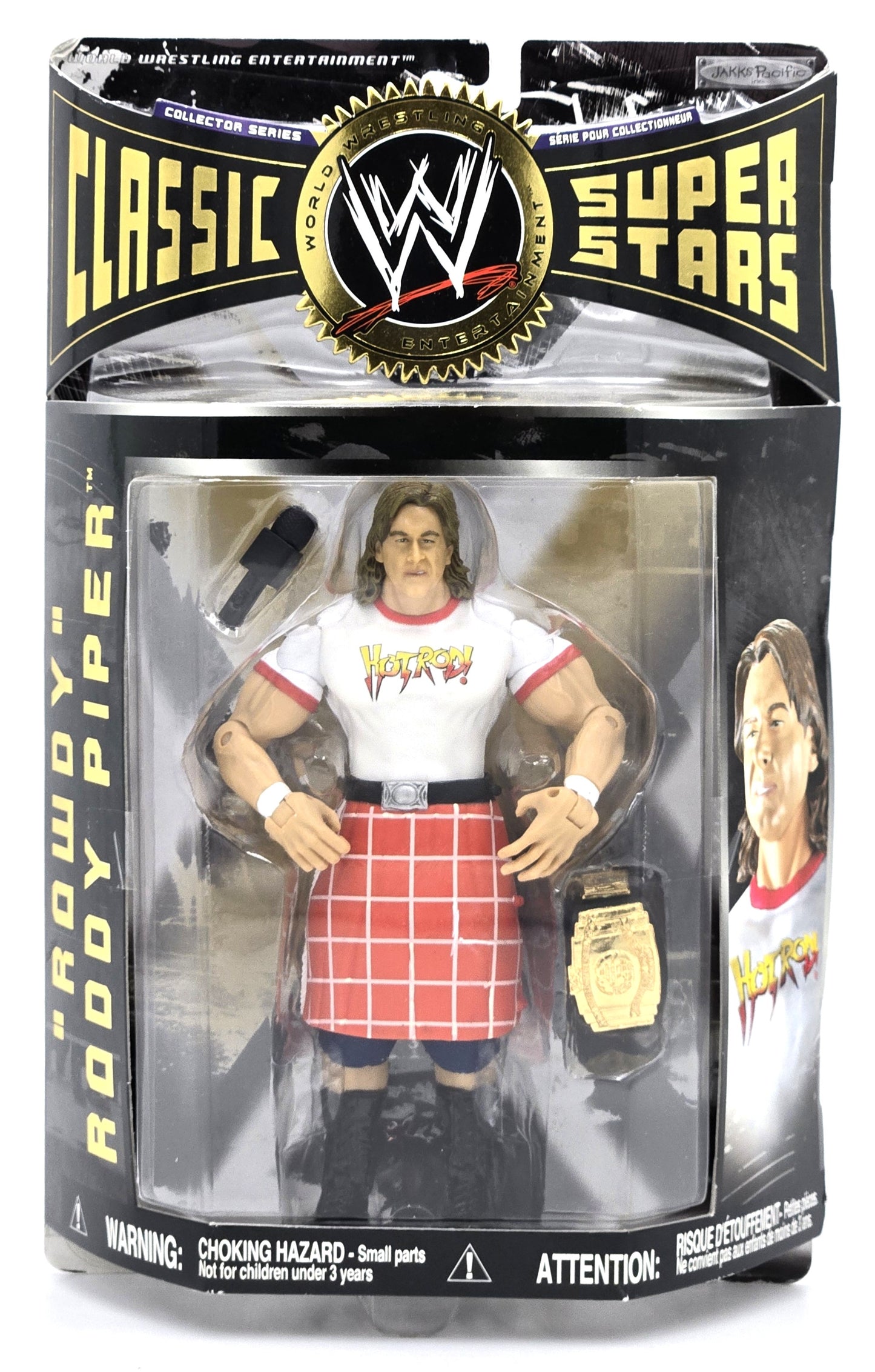 2004 Jakks Pacific WWE Classic Super Stars "Rowdy" Roddy Piper Series 4 7in Figure