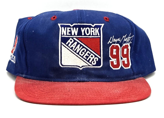 1990s Official NHL New York Rangers Wayne Gretzky Vintage Baseball Cap New With Tags