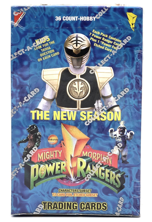 1994 Collect-A-Card Mighty Morphin' Power Rangers Characters Subset Hobby Box (36 Packs) Sealed