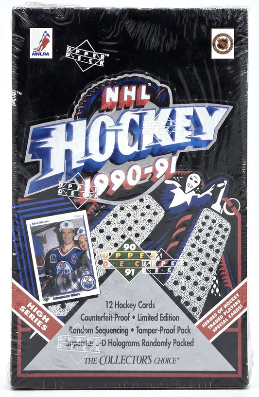 1990/91 Upper Deck Hockey Cards High Series Hobby Wax Box (36 Packs) Pavel Bure Young Guns