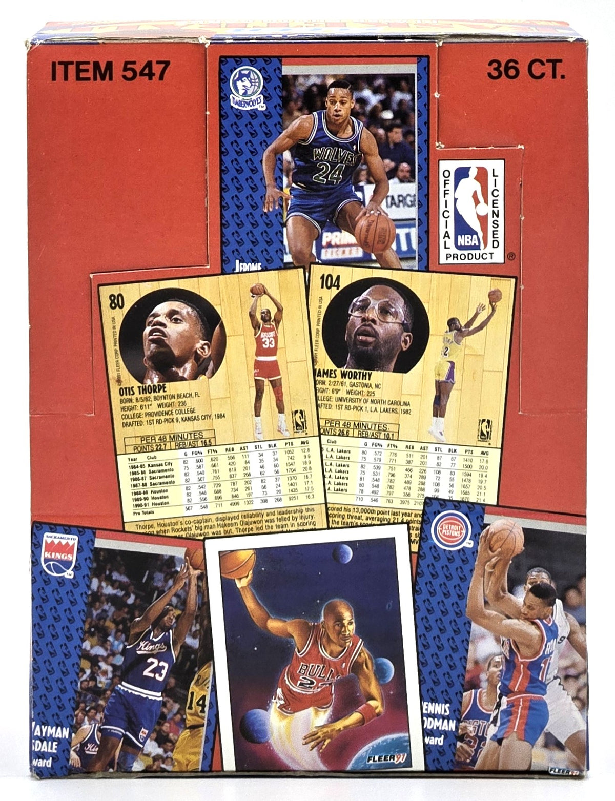 1991 Fleer NBA Basketball Card Full Wax Box (36 Packs) Michael Jordan