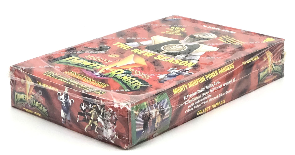 1994 Collect-A-Card Mighty Morphin' Power Rangers White Ranger Subset Retail Box (36 Packs) Sealed