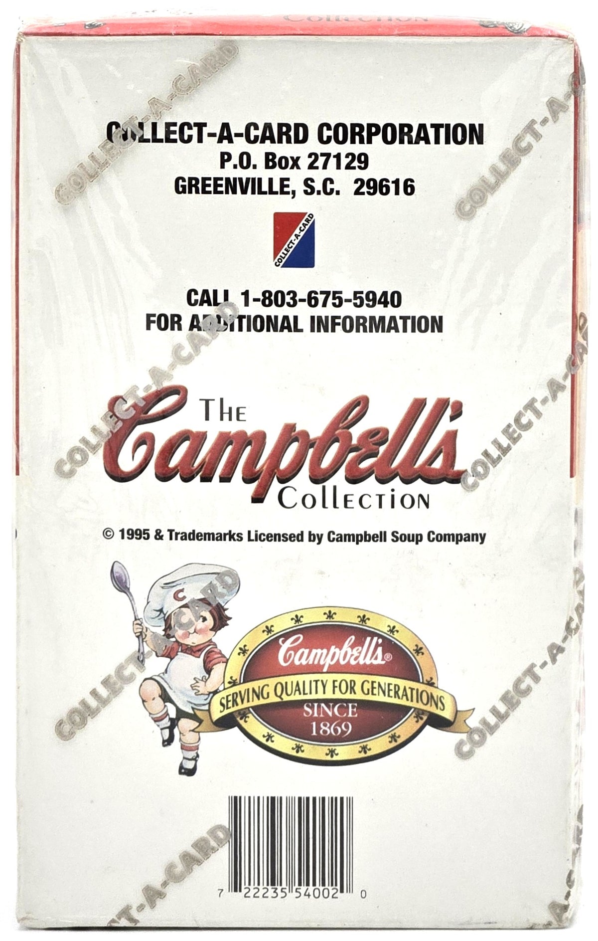 1995 Collect-A-Card The Campbell's Collection Trading Cards Wax Box (36 Packs) Sealed