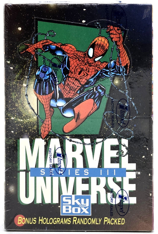 1992 SkyBox Marvel Universe Series 3 Trading Card Hobby Box (36 Packs) Sealed