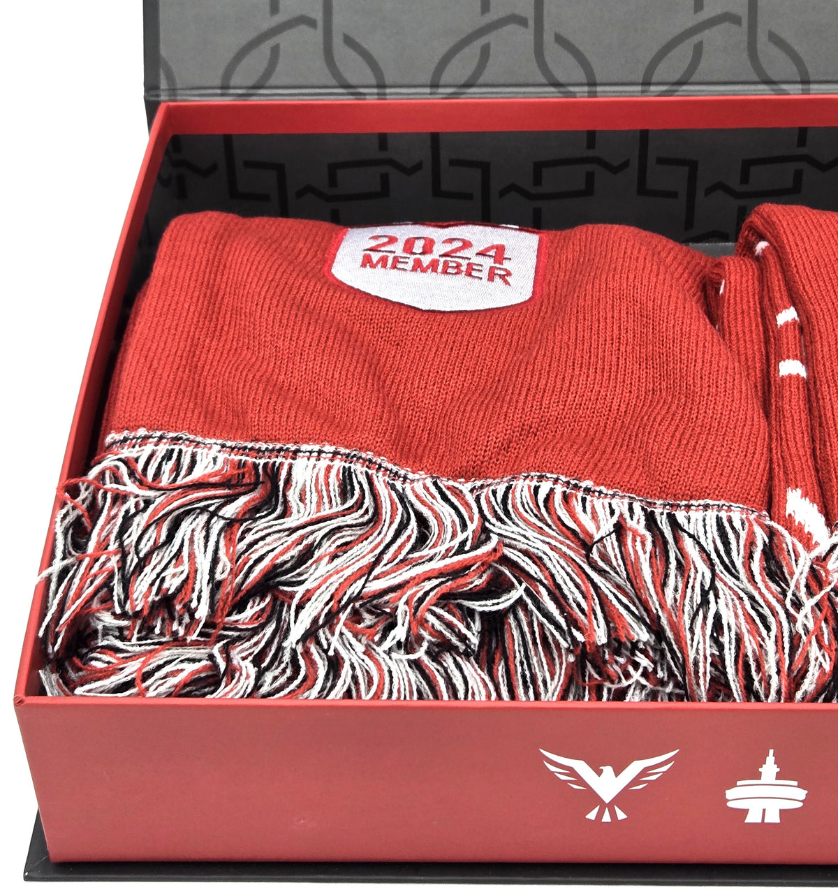 Official Toronto FC 2024 Season Ticket Member Gift Scarf Set in Collector's Box (2 Scarves)