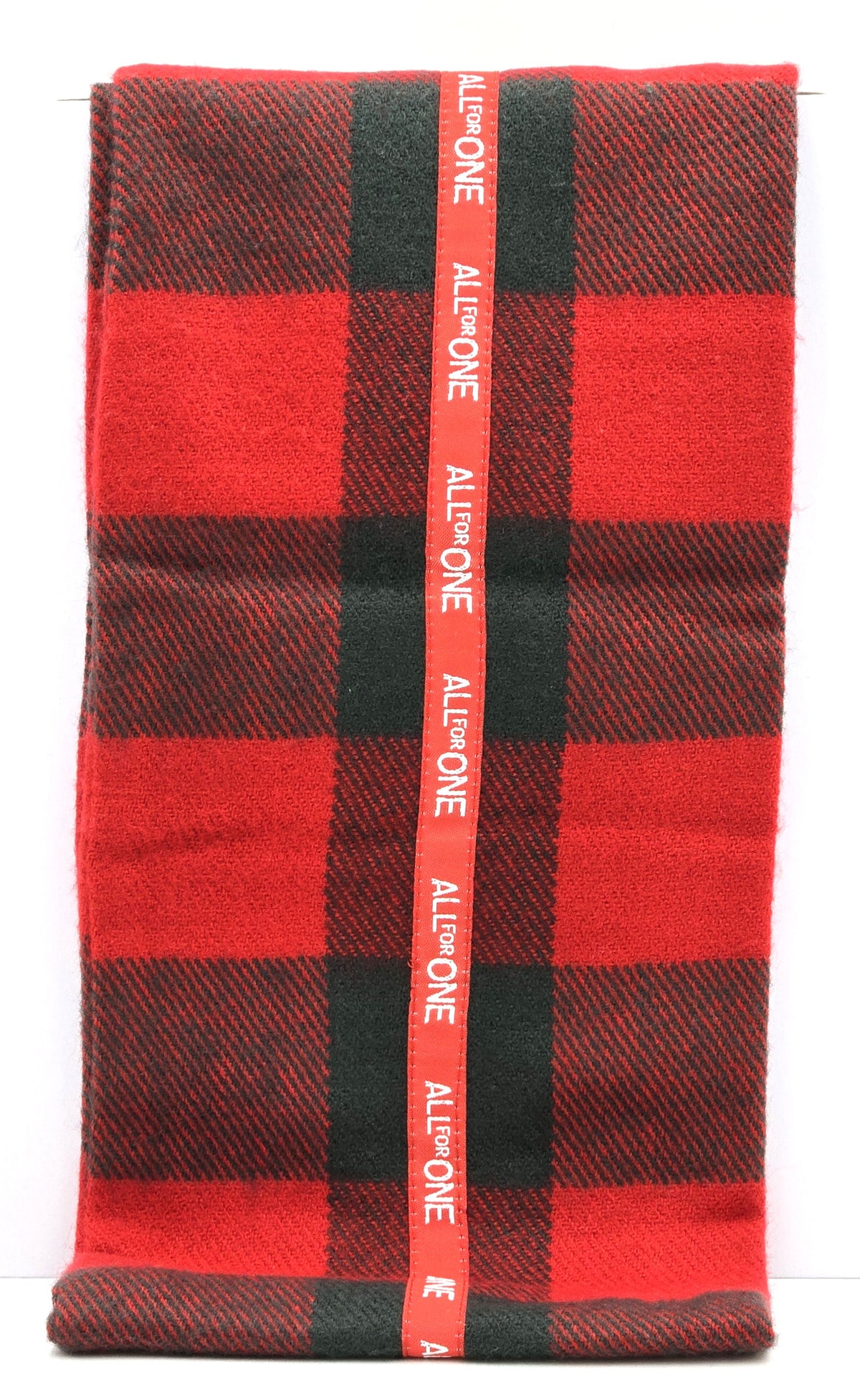 Official Toronto FC "All For One" Red & Black Buffalo Check Fan Scarf (68") TFC Soccer