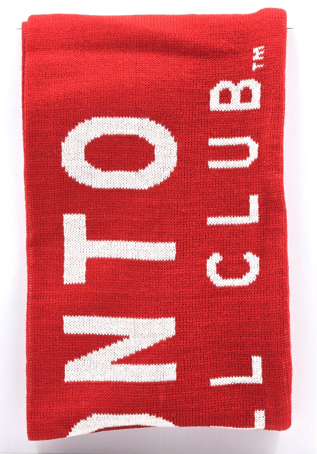 Official Toronto FC "All For One" Red Striped Fan Scarf with Fringe (52-Inch) TFC Soccer